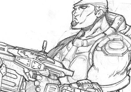 GoW - Marcus Fenix sketch